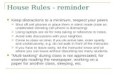 House Rules - reminder