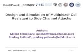 Design and Simulation of Multiplexer Cell Resistant to Side Channel Attacks