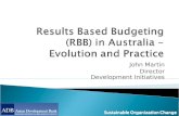 Results Based Budgeting (RBB) in Australia - Evolution and Practice