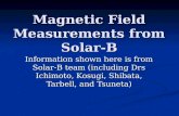 Magnetic Field Measurements from Solar-B