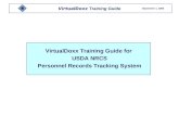 VirtualDoxx Training Guide for  USDA NRCS Personnel Records Tracking System