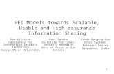 PEI Models towards Scalable, Usable and High-assurance Information Sharing