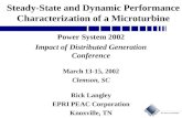 Steady-State and Dynamic Performance Characterization of a Microturbine
