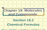 Chapter 19: Molecules and Compounds