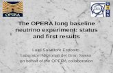 The OPERA long baseline neutrino experiment: status and first results