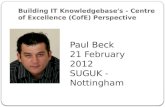 Building IT Knowledgebase's  - Centre  of Excellence ( CofE ) Perspective