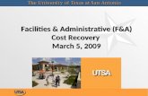 Facilities & Administrative (F&A) Cost Recovery  March 5, 2009