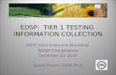 EDSP:  Tier 1 Testing  Information Collection