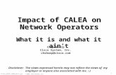 Impact of CALEA on Network Operators