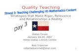 Quality Teaching Strategies that Make Rigor, Relevance and Relationships a Reality