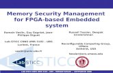 Memory Security Management  for FPGA-based Embedded system