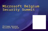 Microsoft Belgium Security Summit