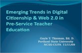 Emerging Trends in Digital Citizenship & Web 2.0 in  Pre-Service Teacher Education