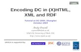 Encoding DC in (X)HTML, XML and RDF