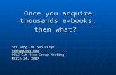 Once you acquire thousands e-books, then what?