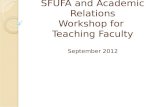SFUFA and Academic Relations Workshop for  Teaching Faculty