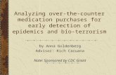 Analyzing over-the-counter medication purchases for early detection of epidemics and bio-terrorism