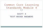 Common Core Learning Standards Module 4