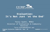 Evaluation: It’s Not Just ‘at the End’