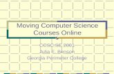 Moving Computer Science Courses Online