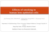 Effects of smoking in  human lens epithelial cells