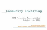 Community Investing