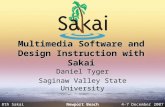 Multimedia Software and Design Instruction with Sakai