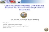 California Public Utilities Commission  Residential Rate Structure Rulemaking R.12-06-013