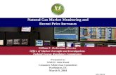 Natural Gas Market Monitoring and Recent Price Increases