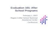Evaluation 101: After School Programs