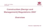 Construction (Design and Management) Regulations 2007 Overview