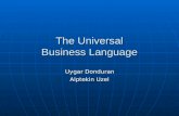 The Universal Business Language