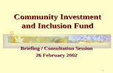 Community Investment and Inclusion Fund