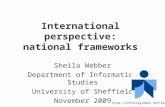 International perspective:  national frameworks