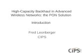 High-Capacity Backhaul in Advanced Wireless Networks: the PON Solution Introduction