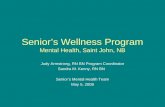 Senior’s Wellness Program Mental Health, Saint John, NB