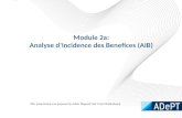 Module 2a: Analyse d’Incidence  des Benefices (AIB)