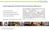 International Activist Scholarship Winners