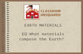 EARTH MATERIALS EQ:What materials compose the Earth?