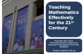 Teaching Mathematics Effectively for the 21 st  Century