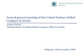 Annual general meeting of the United Nations Global Compact in Serbia  Isidora  Orlo vi ć