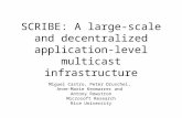 SCRIBE: A large-scale and decentralized application-level multicast infrastructure