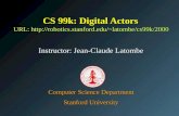 CS 99k: Digital Actors