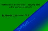 Professional boundaries – staying safe in the professional role