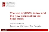 The use of iXBRL in tax and the new corporation tax filing rules
