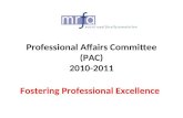 Professional Affairs Committee (PAC) 2010-2011