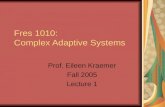 Fres 1010: Complex Adaptive Systems