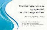 The Comprehensive agreement  on the bangsamoro