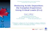 Reducing Acidic Deposition: the Canadian Experience Using Critical Loads (CLs) Dean S. Jeffries *