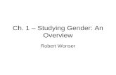 Ch. 1 – Studying Gender: An Overview